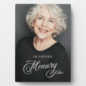 Calligrafie ter liefdevolle herinnering herdenking fotoplaat (voorkant)
