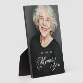 Calligrafie ter liefdevolle herinnering herdenking fotoplaat (Zijkant)
