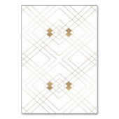 Calligrafie Typografie Monogram Gold Deco Wedding Kaart (Achterkant)