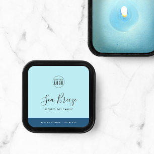 Calligrafie Uitbewerkbare kleuren Contrast Product Vierkante Sticker