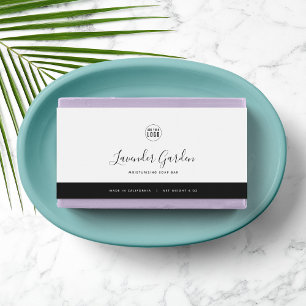 Calligrafie Uitbewerkbare kleuren Contrast Product Waterfles Etiket