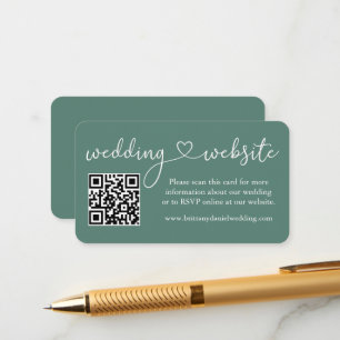 Calligrafie Web QR Eucalyptus Green Informatiekaartje