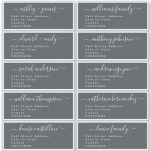 Calligrafie-weddenschap Adresetiketten UK Layout Sticker