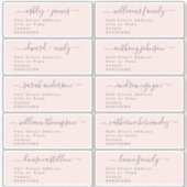 Calligrafie-weddenschap Adresetiketten UK Layout Sticker (Voorkant)