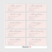 Calligrafie-weddenschap Adresetiketten UK Layout Sticker (Vel)