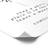 Calligrafie Weddenschap Foto Guestbook Poster (Hoek)