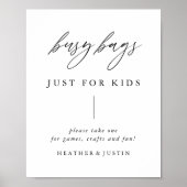 Calligrafie Weddenschap Kinder Busy Bag Poster (Voorkant)