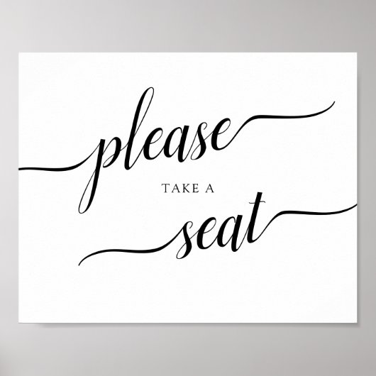 Calligrafie Weddenschap 'Neem een stoel' Poster (Voorkant)
