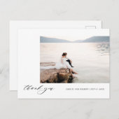 Calligrafie Wedding Hartelijk dank Foto Briefkaart (Voorkant / Achterkant)