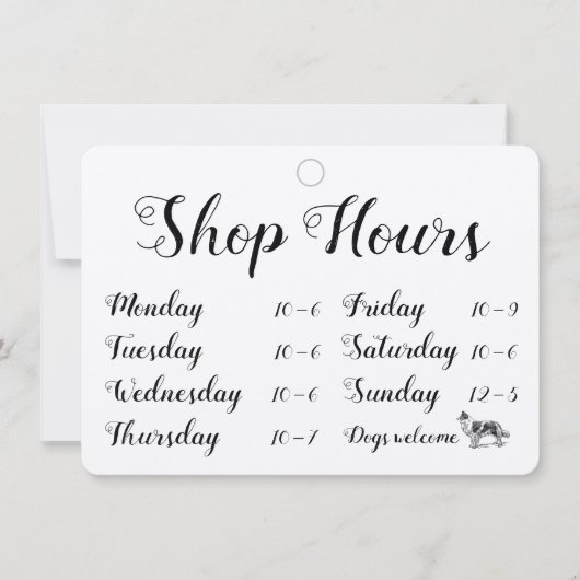 Calligrafie Winkelen Open Honden Welkomstvenster O (Voorkant)