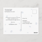 Calligrafie Winter Seizoen Groetings Foto Holiday Briefkaart (Achterkant)