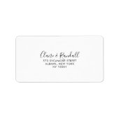Calligrafie zwart en wit RSVP-adres Etiket (Voorkant)