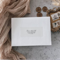 Calligrafie zwart en wit RSVP-adres