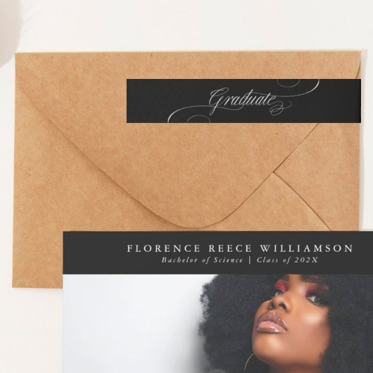 calligrafie zwart wit aanpasbaar afstuderen