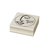 Calligrafieface Hartelijk dank voor de houtskunst Rubberstempel (Stempel)