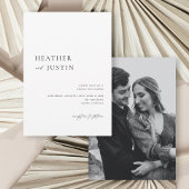 Calligrafieminimaliserende uitnodiging voor een br