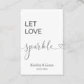 Calligrafieminimalistisch Label voor weddenschappe (Voorkant)