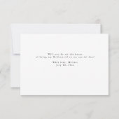 calligrafiescript bridesmaid voorstelkaart kaart (Achterkant)