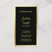 Calligrafiescript elegant Golden Plain Visitekaartje (Achterkant)