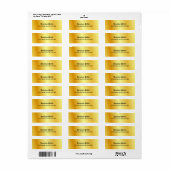 Calligrafiescript Faux Gold Elegant Sjabloon Etiket (Full Sheet)
