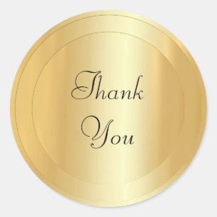 Calligrafiescript Faux Gold Modern Sjabloon Ronde Sticker