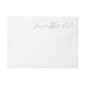 Calligrafiescript Faux Silver Foil Return Address (Achterkant)