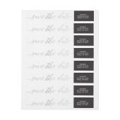 Calligrafiescript Faux Silver Foil Return Address (Vel)