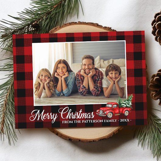 Calligrafiescript Foto Buffalo Pset Red Truck Kaart