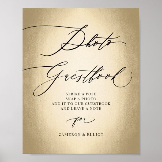 Calligrafiescript Foto Guestbook Weddenschap Poster