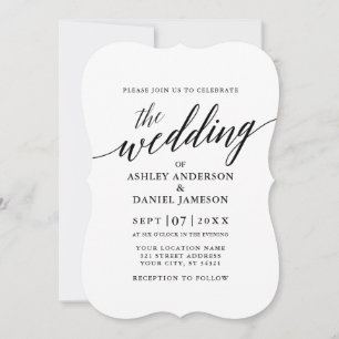 Calligrafiescript Modern Elegant Wedding Kaart