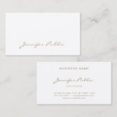 Calligrafiescript Modern Minimalist Plain Elegant Visitekaartje (Voorkant / Achterkant)