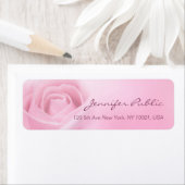 Calligrafiescript Moderne Roze Roze Sjabloon Chic Etiket (Insitu)