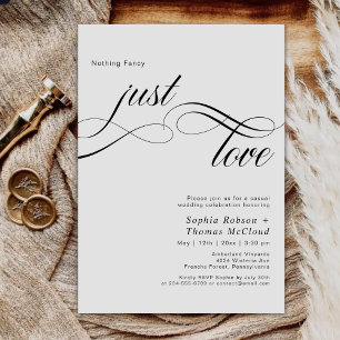 Calligrafiescript Niets Fancy Alleen Liefde Trouwe Kaart