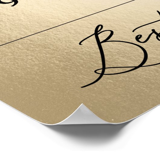 Calligrafiescript op ons liefdesverhaal-bruiloftsb poster (Hoek)
