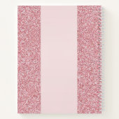 Calligrafiescript Roos Gold Color Modern Sjabloon Notitieboek (Achterkant)