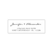 Calligrafiescript Wedding Return Address Modern Zelfinktende Stempel (Design)