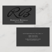 Calligrafisch Monogram professioneel Visitekaartje (Voorkant / Achterkant)
