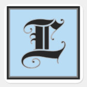 Calligrafische hoofdletter L Vierkante Sticker (Voorkant)