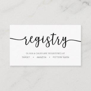 Calligrafische registerkaart informatiekaartje