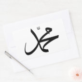 Calligrafische weergave van de naam van Muhammad Rechthoekige Sticker (Envelop)
