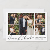 Calligraphie 6 Photos QR Code Love Merci Mariage (Devant)