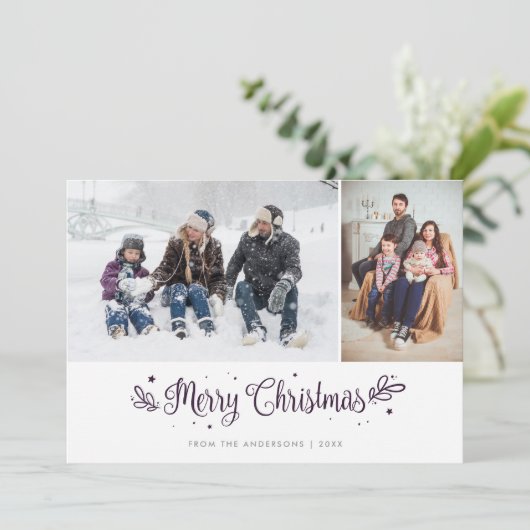 Calligraphie à rayures violettes Cartes photos de (Debout devant)