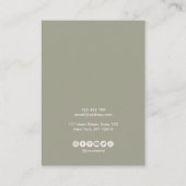 Calligraphie Agate moderne Earrage carte d'afficha (Dos)