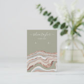 Calligraphie Agate moderne Earrage carte d'afficha (Debout devant)