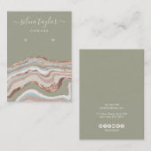 Calligraphie Agate moderne Earrage carte d'afficha (Devant / Derrière)