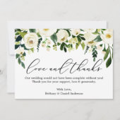 Calligraphie Aimer Merci Aquarelle Vert Floral (Devant)