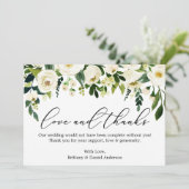 Calligraphie Aimer Merci Aquarelle Vert Floral (Debout devant)