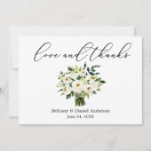 Calligraphie Aimer Merci Bouquet Floral Vert (Devant)