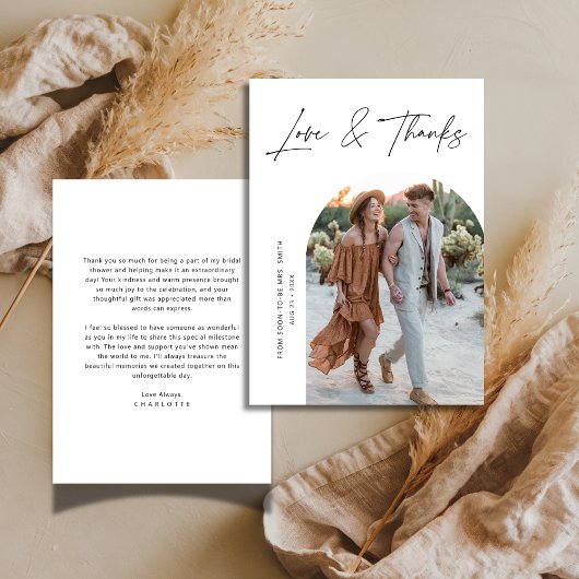 Calligraphie Amour & Merci Arche Photo Enterrement