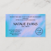 Calligraphie aquarelle simple carte de réduction p (Dos)